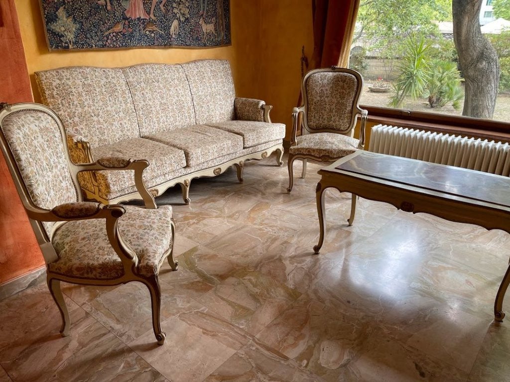 Salon complet style Louis XV, Maison & Meubles, Enlèvement, Comme neuf, Bois, Mobilier style Louis XV