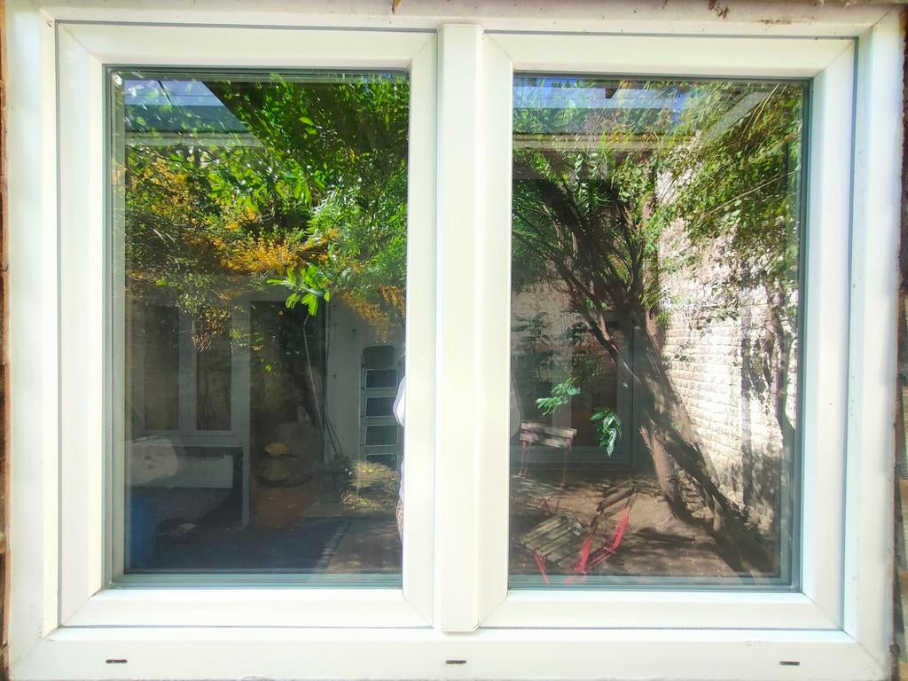 Fenêtre double vitrage PVC blanc (2017), Bricolage & Construction, Vitres, Châssis & Fenêtres, Double vitrage, Enlèvement