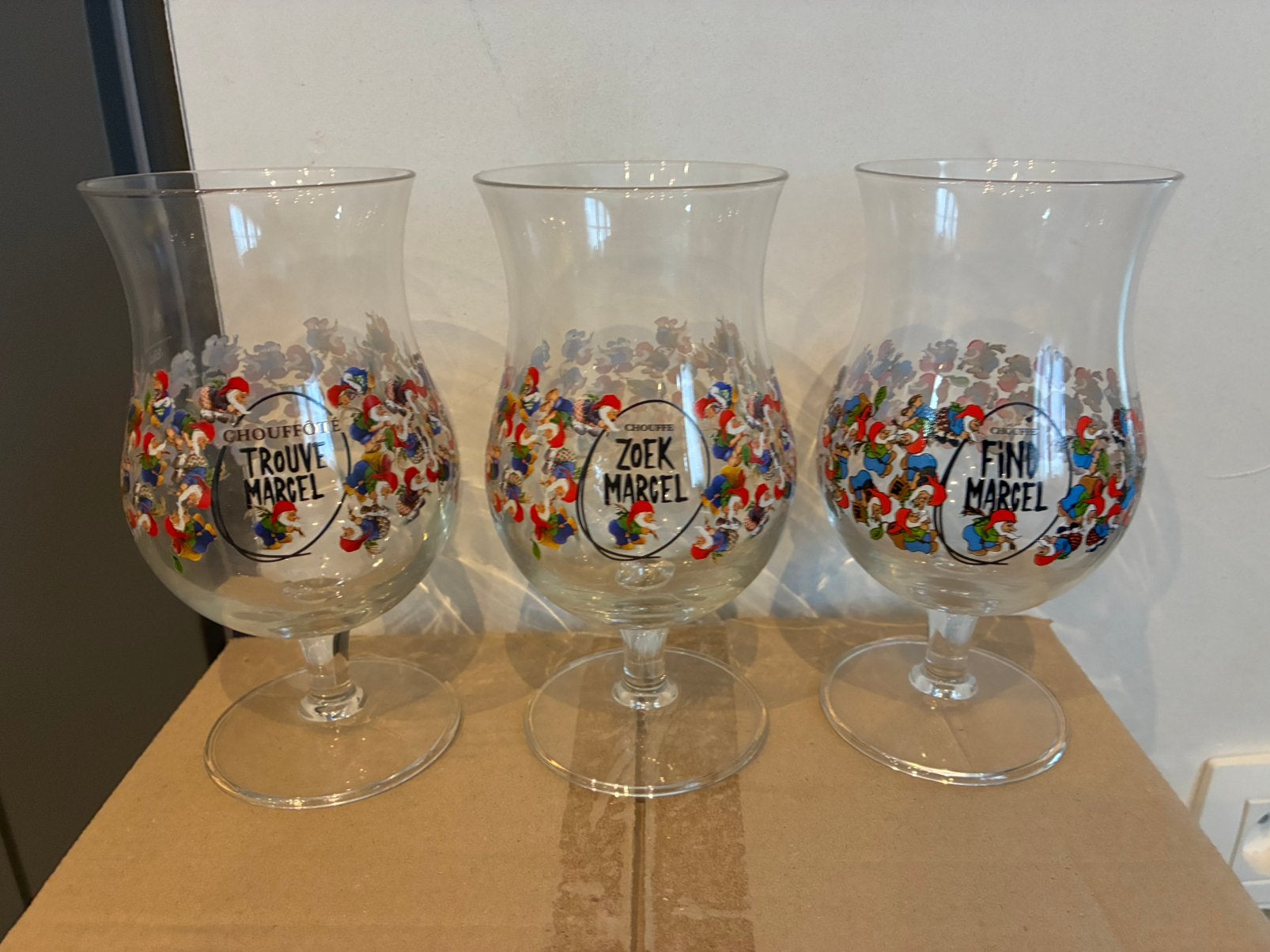 La Chouffe glazen, Verzamelen, Ophalen of Verzenden, Zo goed als nieuw, Bierglas