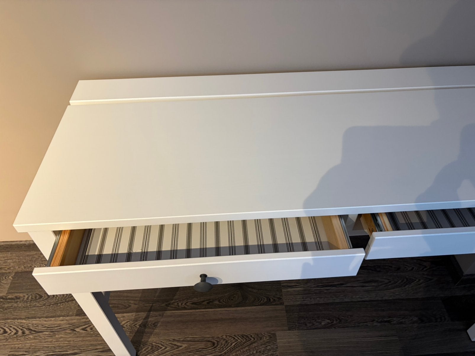 Bureau avec 2 tiroirs, Neuf, 120 cm, Bureau assis-debout, Enlèvement