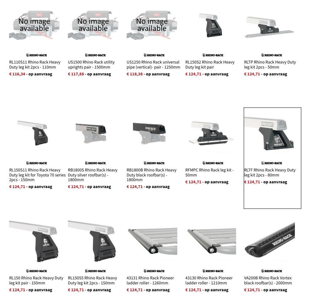Rhino Rack Producten Roof rack Reserve onderdelen Spare Part, Neuf, -, -, -