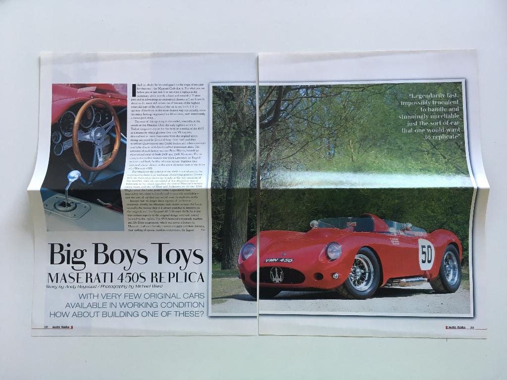 Artikel Maserati 450S, Boeken, Ophalen of Verzenden, Zo goed als nieuw, Overige merken