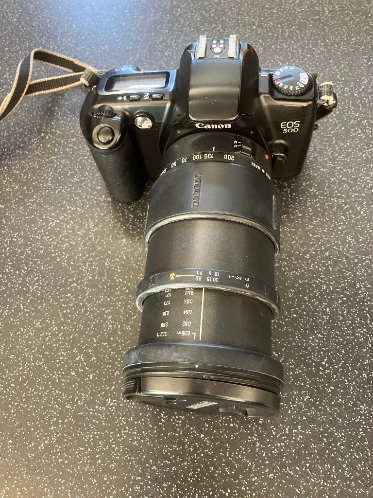 Canon EOS 500  28-200 mm, Audio, Tv en Foto, Fotocamera's Analoog, Ophalen, Gebruikt, Canon