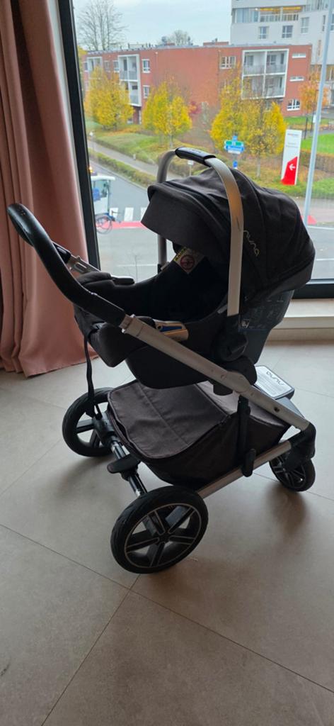 Nuna mixx - 3 in 1 + isofix basis voor auto x2, Gebruikt, Combiwagen, Verstelbare duwstang, Ophalen