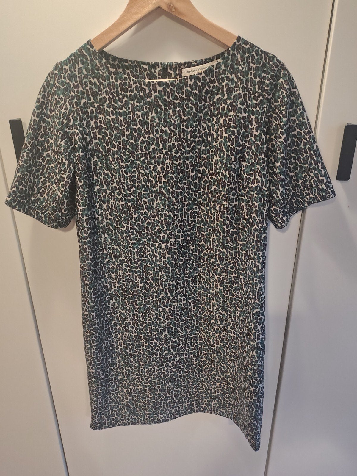 Nathalie Vleeschouwer jurk met micro-luipaardprint - Maat XS, Nathalie Vleeschouwer, Ophalen of Verzenden, Zo goed als nieuw, Maat 34 (XS) of kleiner