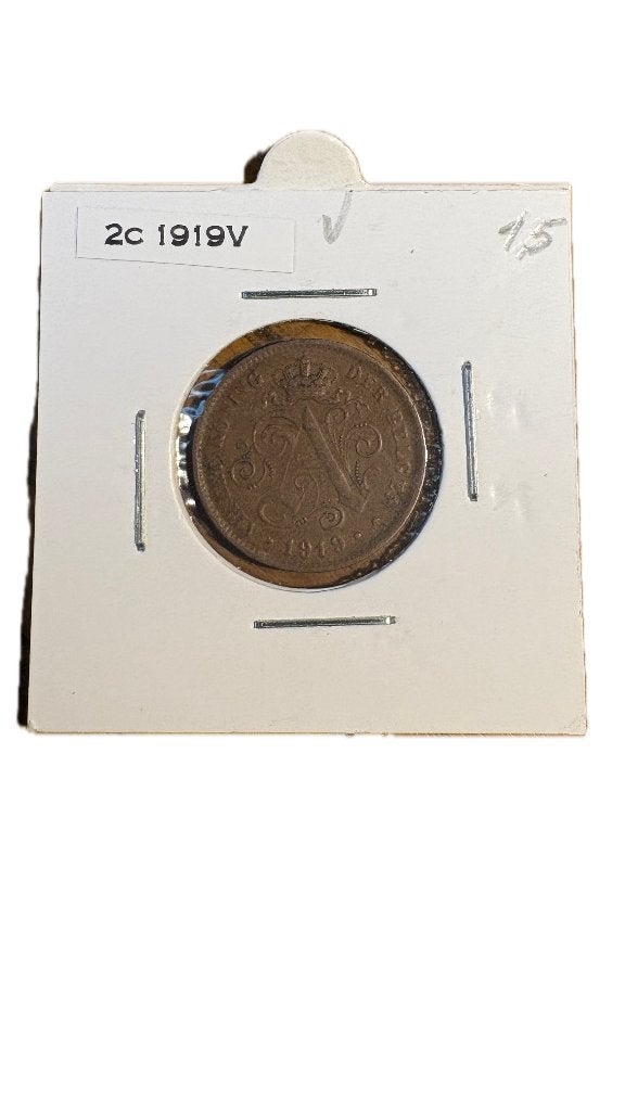 ALBERT I : 2 CENTIMES 1919V (5), Enlèvement ou Envoi