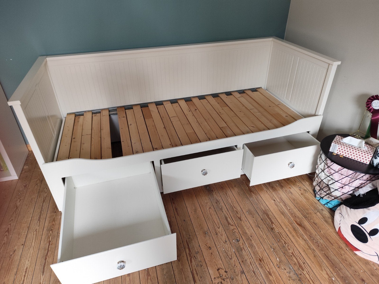 lit banquette Hemnes lit double ikea, Maison & Meubles, Utilisé, 200 cm, Deux personnes, Enlèvement