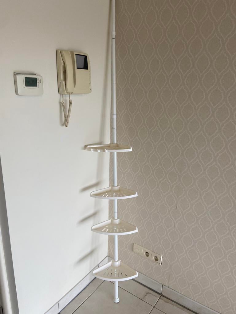Verstelbare douche rek in kunststof, Ophalen, Gebruikt