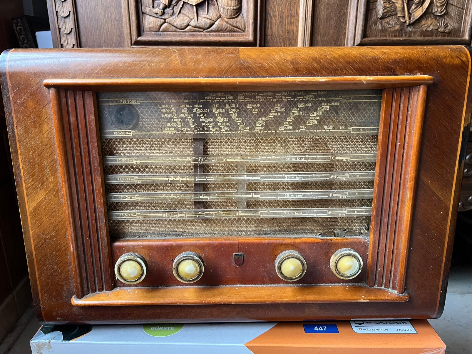 Antiek Philips BX591A buizenradio, Enlèvement