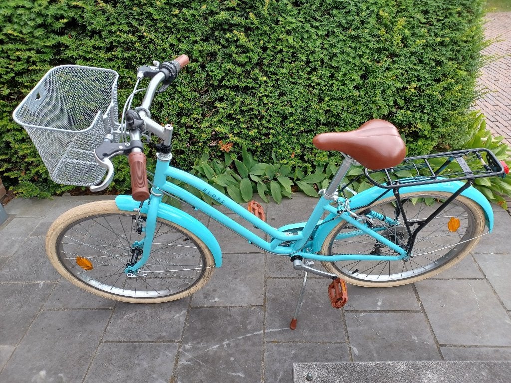 blauwe meisjesfiets BTWIN Elops maat 24 en 6 versnellingen, Vélos & Vélomoteurs, Vélos | Filles, Comme neuf, 24 pouces, Frein à main