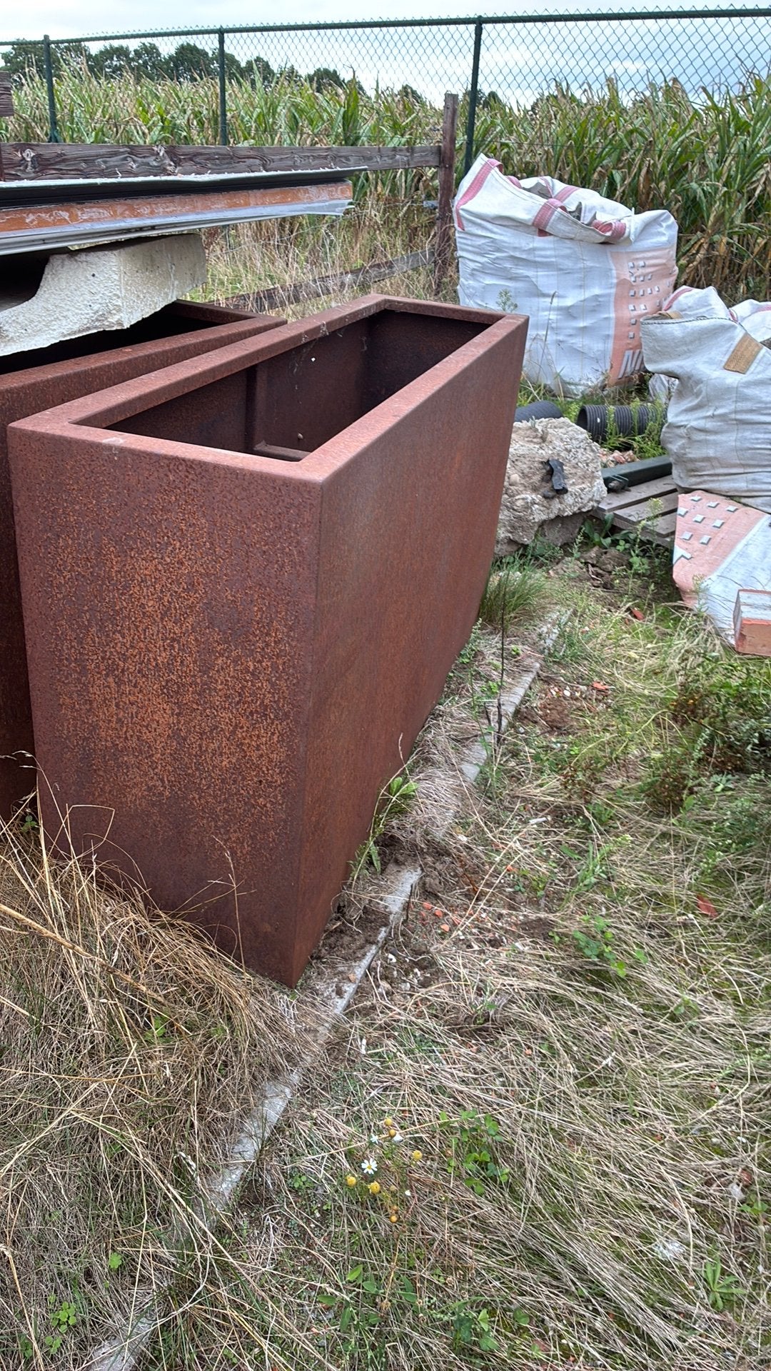 Plantbak geroest, Tuin en Terras, Bloembakken en Plantenbakken, Ophalen, Zo goed als nieuw