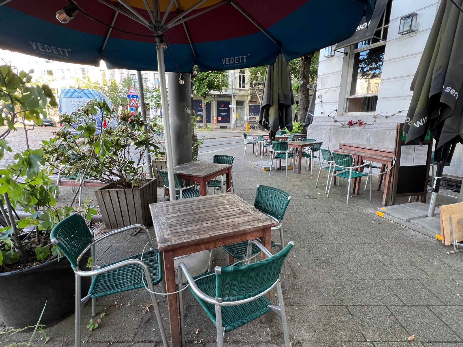 Groene alu terras stoelen 35 stuks, Tuin en Terras, Ophalen, Gebruikt