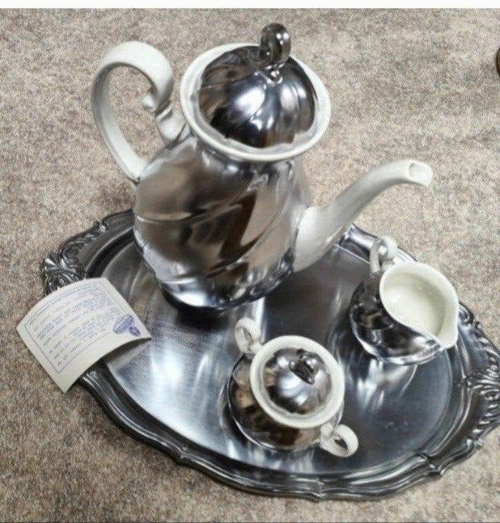 Demeyere compleet servies, jaren 60., Overige typen, Ophalen of Verzenden, Zo goed als nieuw, Zilver