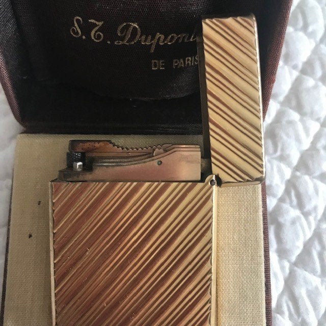 ST Dupont gouden aansteker uit 1975, Ophalen of Verzenden, Gebruikt, Aansteker
