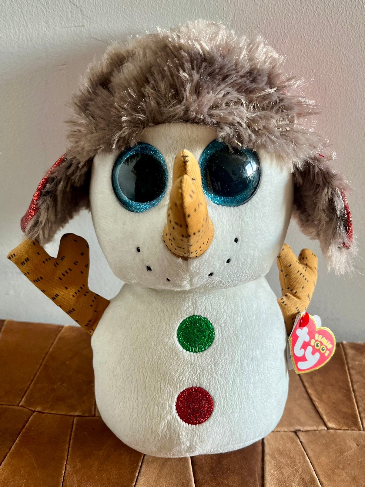 Ty Beanie Boo’s Buttons Sneeuwpop Knuffel - 26cm, Enfants & Bébés, Neuf, Avec étiquette, Enlèvement ou Envoi, Overige karakters
