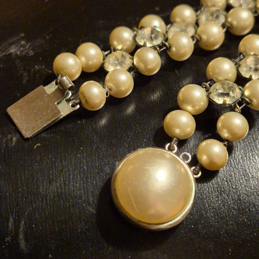 Set vintage de bijoux (choker et boucles d'oreilles), Antiquités & Art, Enlèvement ou Envoi