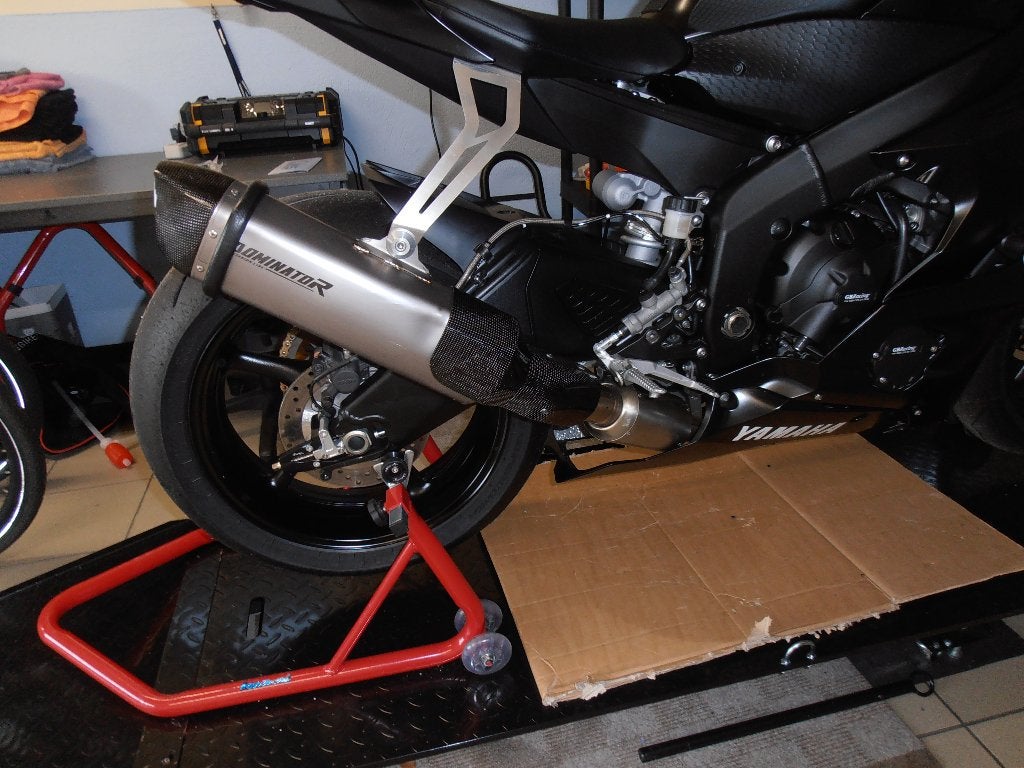 Dominator race uitlaat voor Yamaha R6 rj27 mod. 17-24, Ophalen, Gebruikt