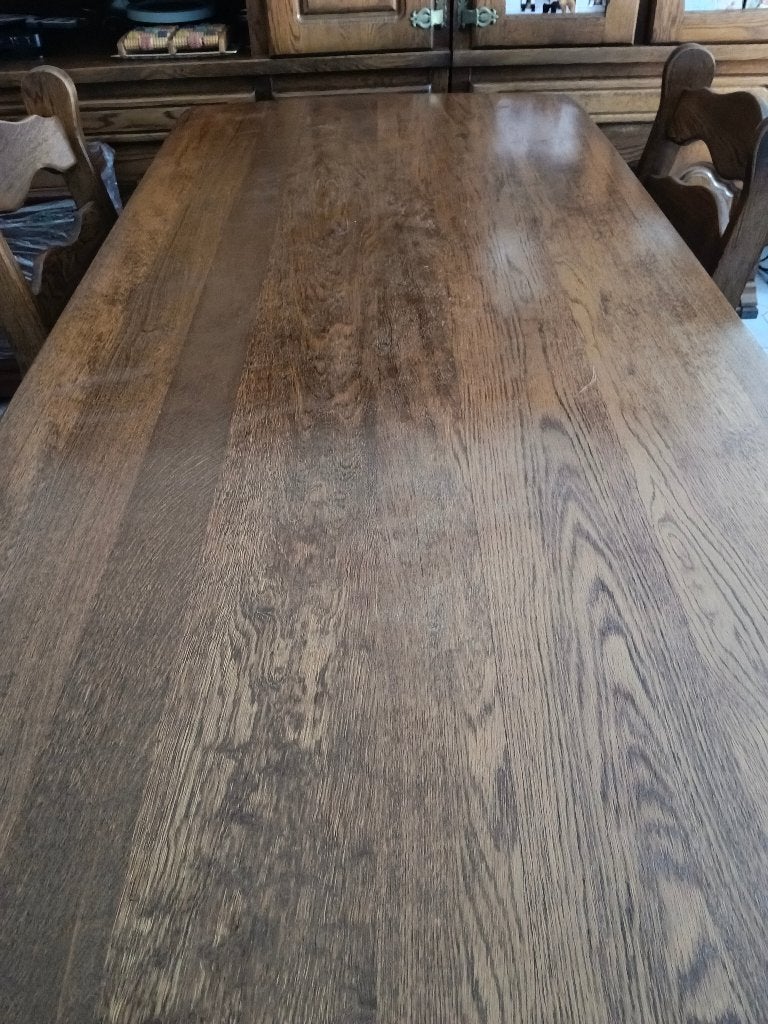 Table chène 210 cm, Maison & Meubles, Ancien, Comme neuf, Enlèvement, 50 à 100 cm