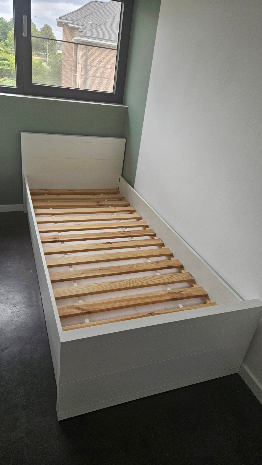 Ikea eenpersoonsbed met onderbed, Maison & Meubles, Chambre à coucher | Lits, Comme neuf, Une personne, 90 cm, 200 cm, Bois, Blanc