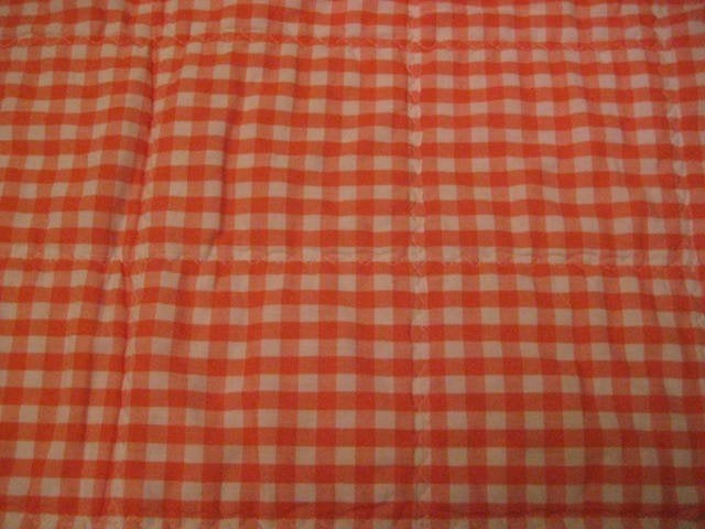 Couvre-lit à carreaux pour lit d'enfant - vintage, Enlèvement ou Envoi, 140 cm, Orange, Lavable