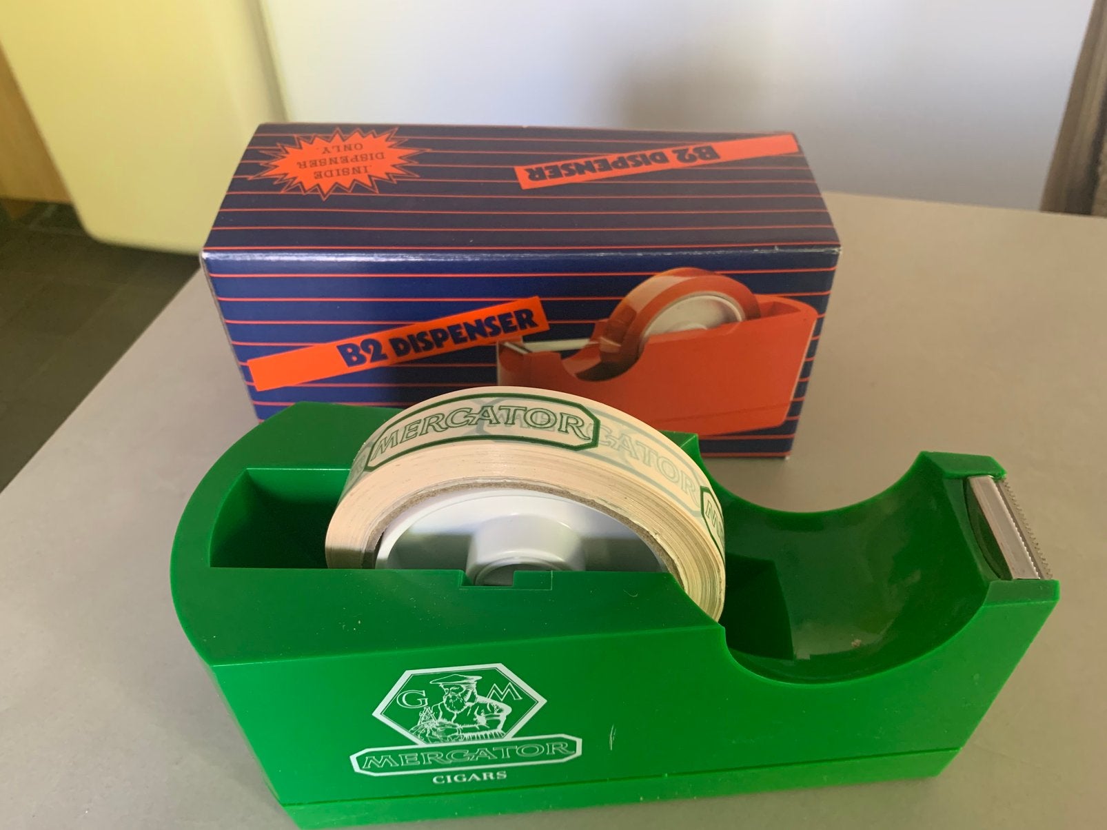 Nieuw – vintage zware dispenser tape  “Mercator Cigars”, Ophalen of Verzenden