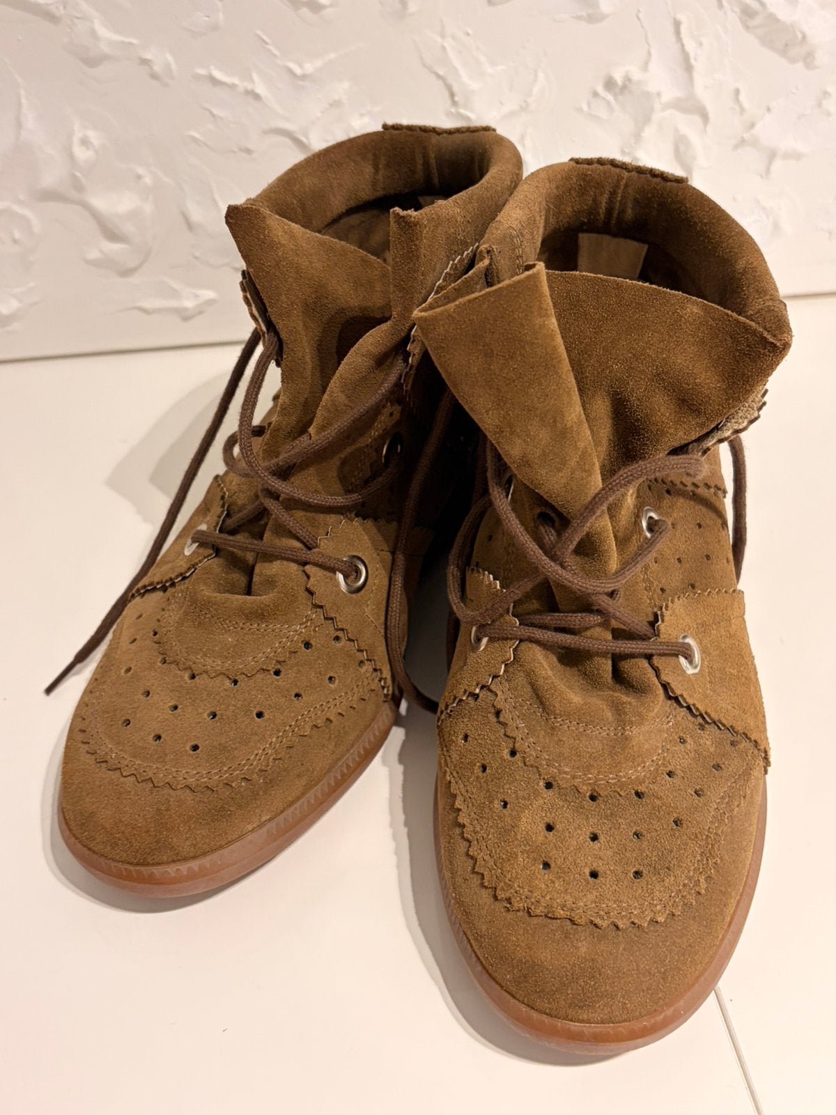 Isabel marant suede platformsneaker bobby bruin, Kleding | Dames, Schoenen, Bruin, Verzenden, Sneakers, Gedragen