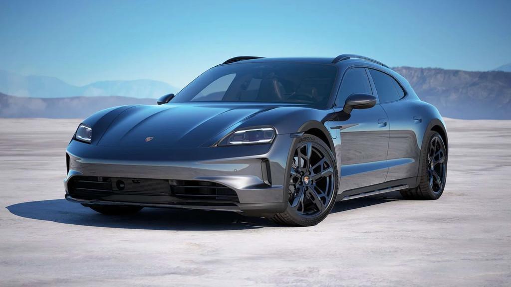 Porsche Taycan 4 Cross Turismo 105kWh/BOSE/Pano/ACC/Top!, Cuir, Argent ou Gris, Entreprise, Noir