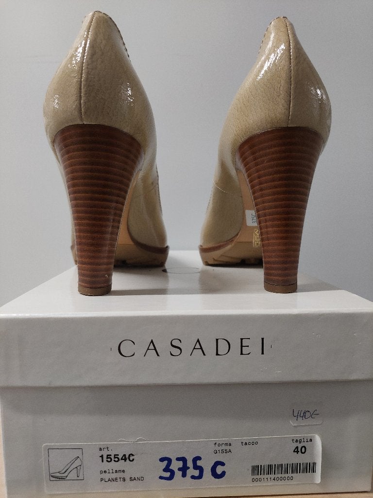 375C* Casadei - sexy pumps met 'zand' (40), Pumps, Overige kleuren, Verzenden, Nieuw