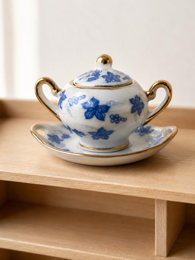 Mini-soupière porcelaine de collection "Porcelain Art", Collections, Porcelaine, Cristal & Couverts, Utilisé, Tasse et/ou soucoupe