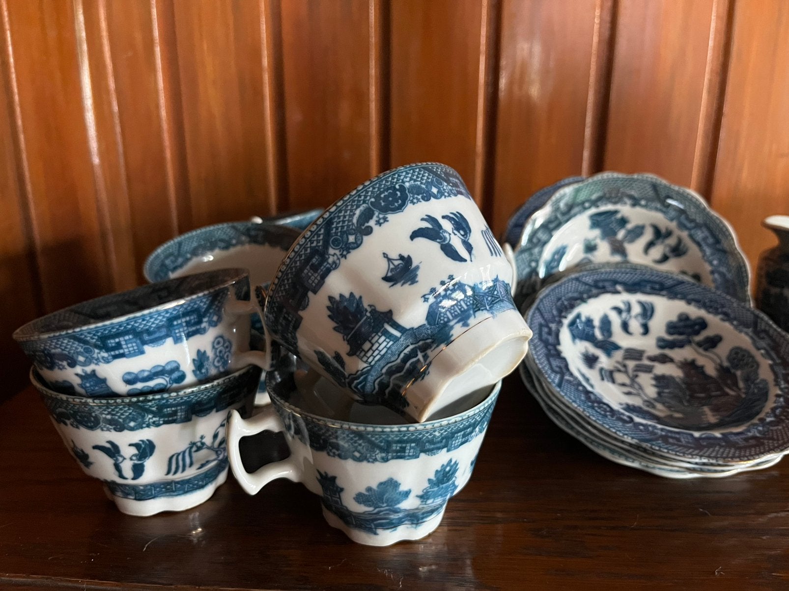 Service de vaisselle vintage Blue Willow, Enlèvement