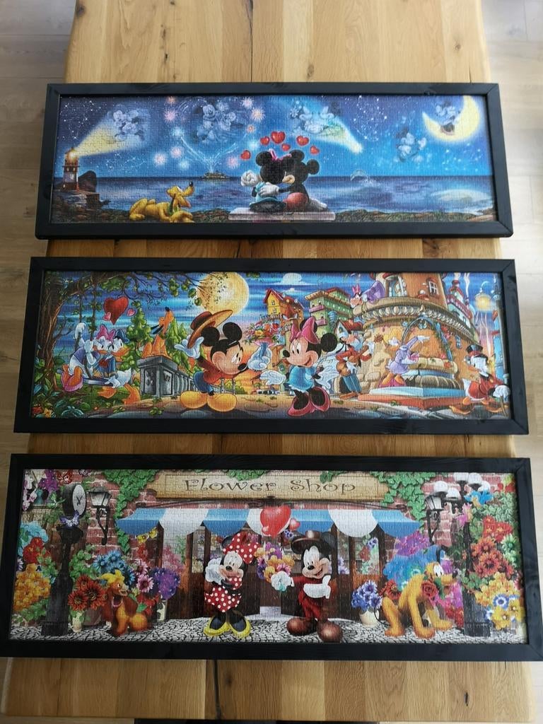 3 panorama puzzels Mickey Mouse, Ophalen
