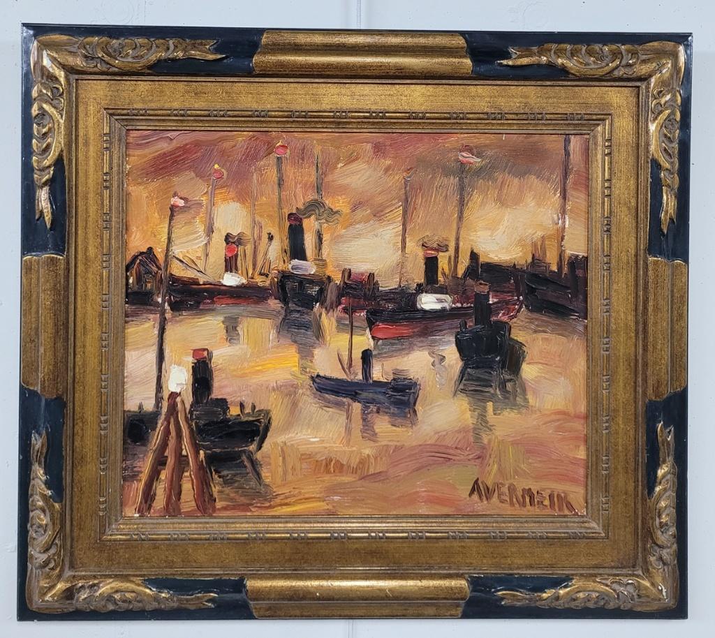 Alfons Vermeir, Havengezicht, Antiek en Kunst, Ophalen of Verzenden