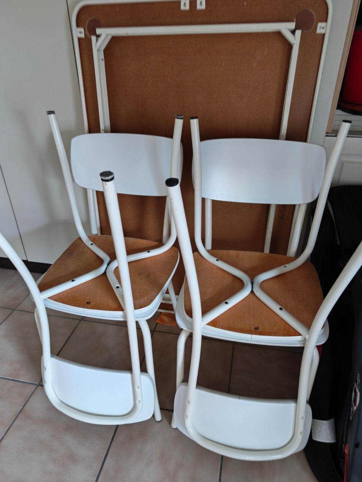 keukentafel wit met stoelen, Huis en Inrichting, Ophalen, Wit