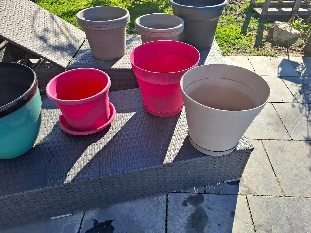 divers pots de fleur, Tuin en Terras, Bloempotten, Vierkant, Ophalen
