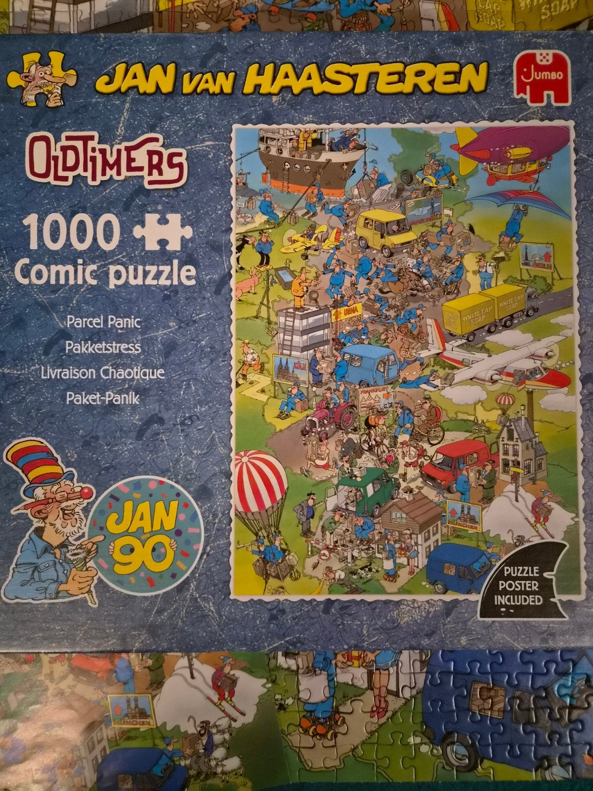 Jan Van Haasteren - Pakketstress - 1000 stuks, Ophalen of Verzenden, 500 t/m 1500 stukjes, Zo goed als nieuw, Legpuzzel