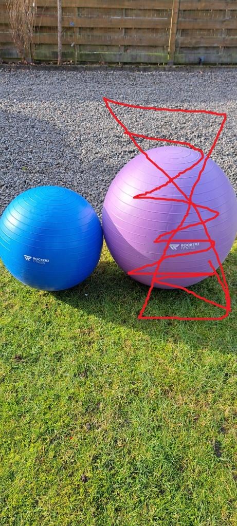 Bal voor fitness/yoga/pilates  1 st blauw, Sport en Fitness, Ophalen, Nieuw
