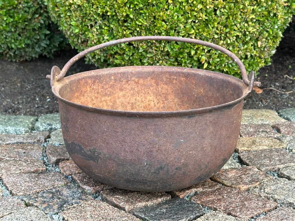 gietijzeren ketel - bloempot - 30 cm - uitstekende staat, Tuin en Terras, Ophalen, Rond, Binnen
