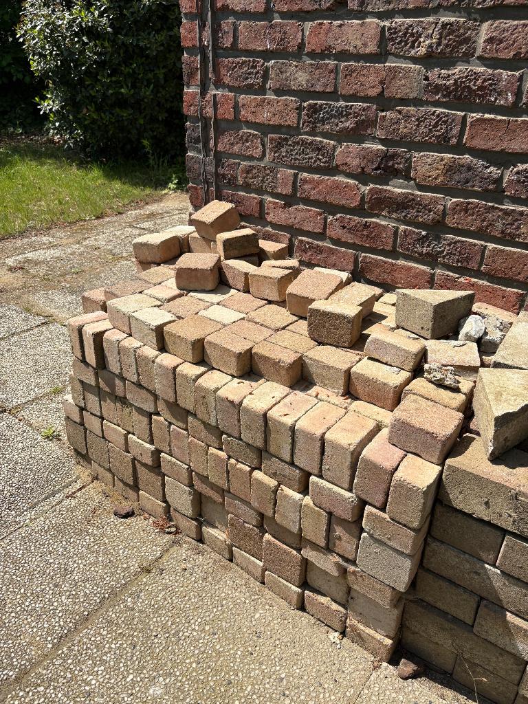 Getrommelde klinkers (roze), Tuin en Terras, Ophalen, Gebruikt, Klinkers