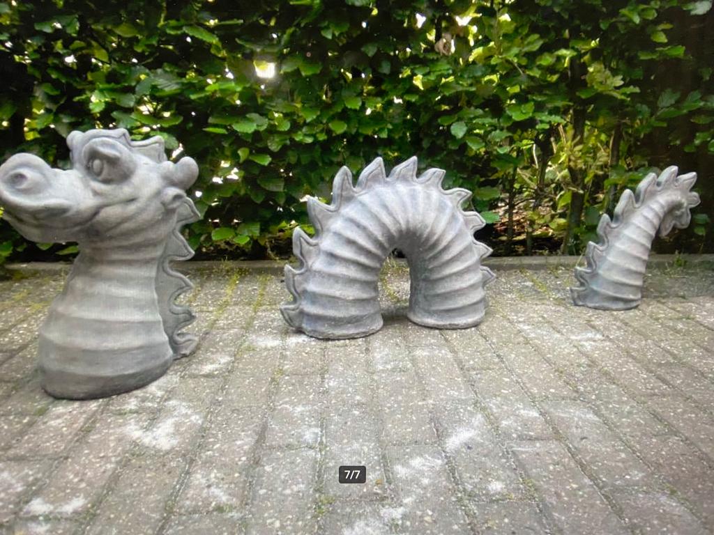 Draak, Tuin en Terras, Ophalen, Nieuw, Beton, Dierenbeeld