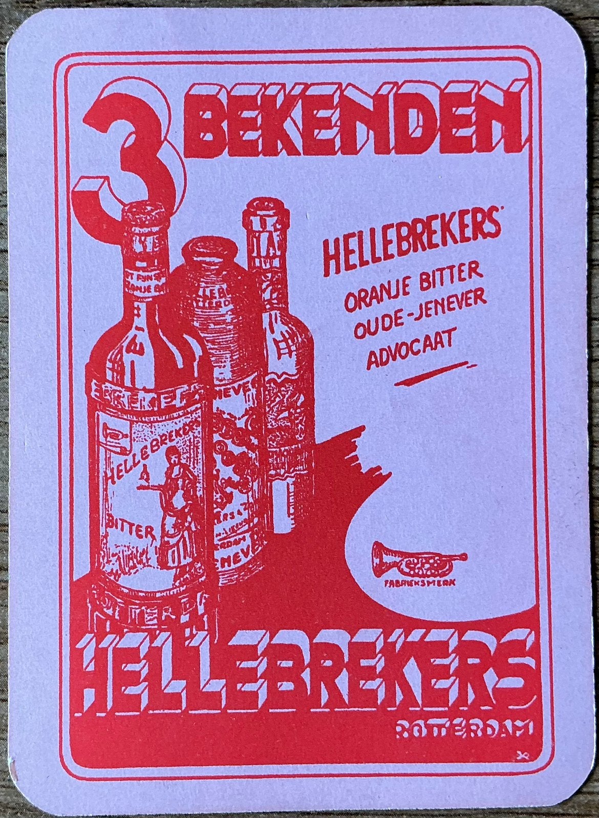 Splk HELLEBREKERS GENEVER & LIKEUREN, Ophalen of Verzenden, Zo goed als nieuw, Speelkaart(en)