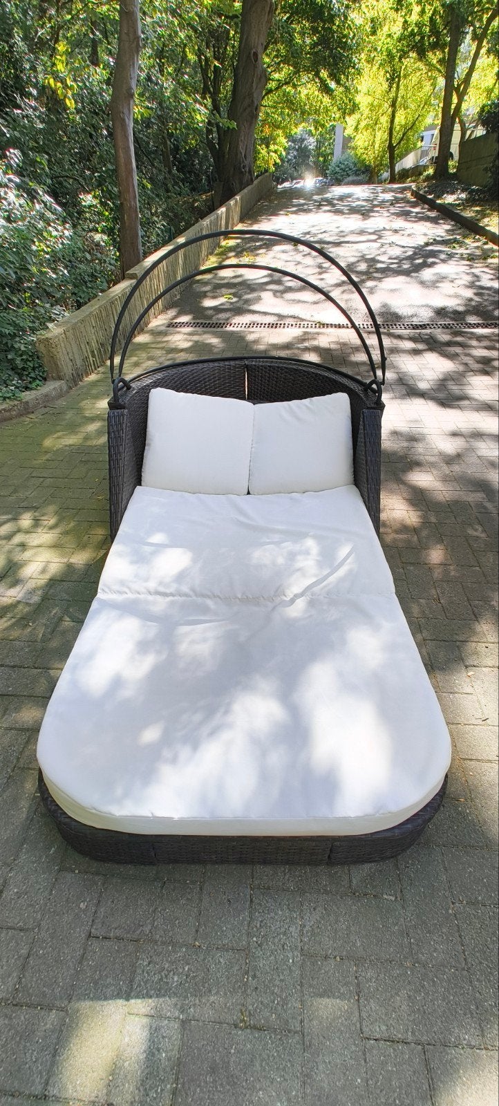 Chaise longue transat jardin piscine, Ophalen, Gebruikt, Rotan
