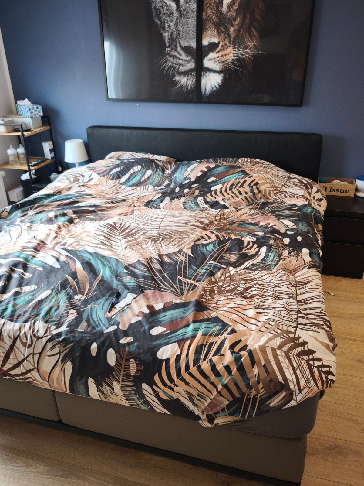 Auping bed 200cmx180cm (zonder matras), Ophalen, Gebruikt, Zwart, Tweepersoons