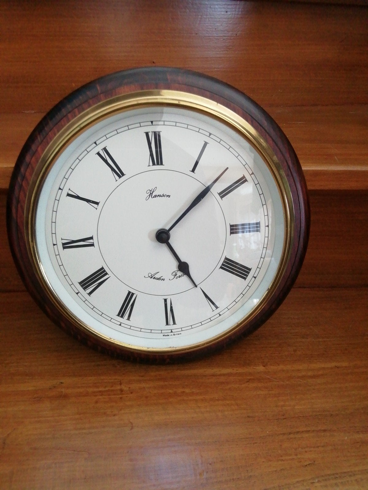Horloge Hanson - Arden Forest, Huis en Inrichting, Woonaccessoires | Klokken, Ophalen, Wandklok, Bruin, Analoog