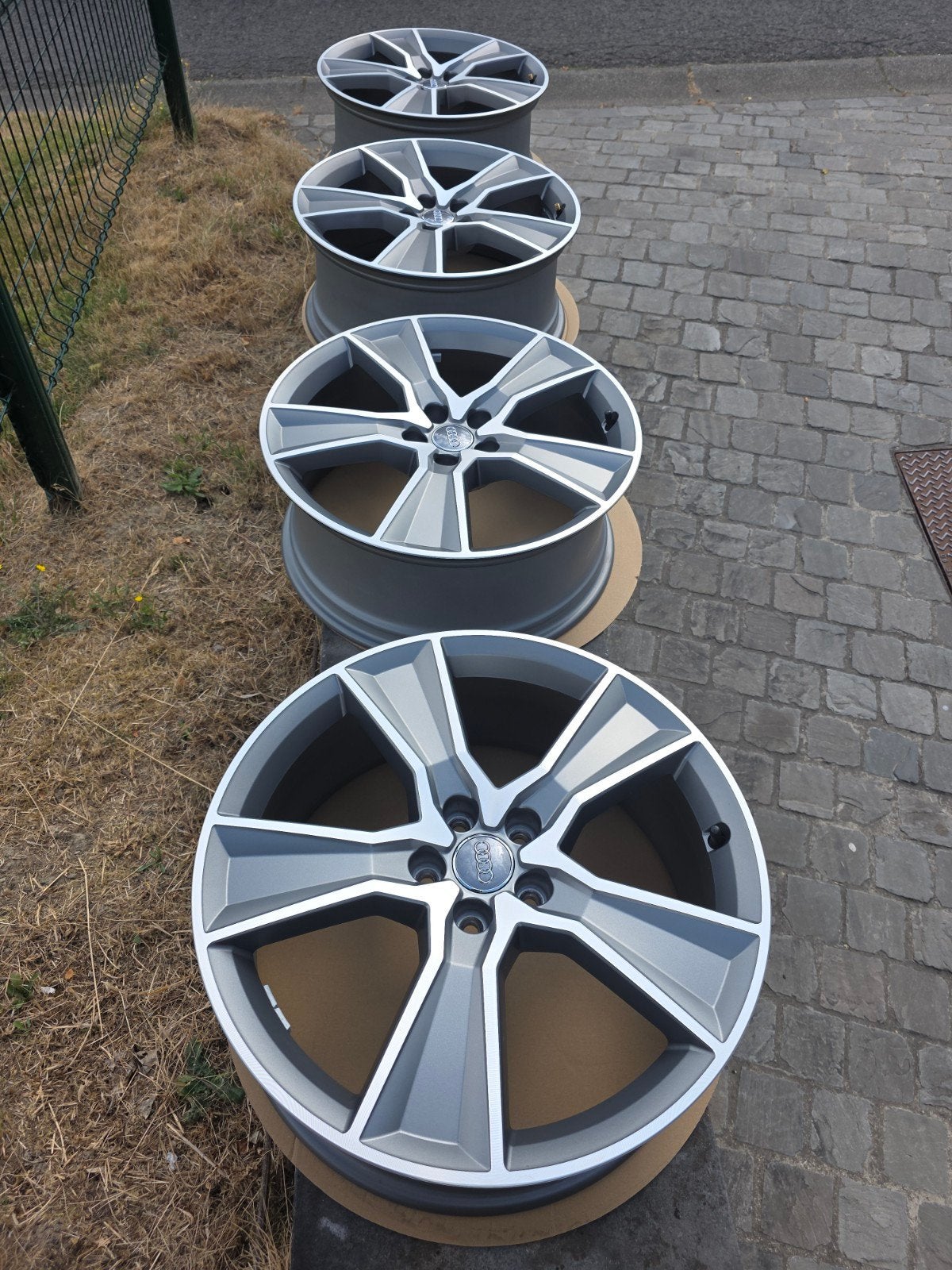 4 JANTES AUDI 20 POUCES ORIGINE SQ5 BICOLORE, Autos : Pièces & Accessoires, Pneus & Jantes, Enlèvement, 20 pouces, Jante(s)