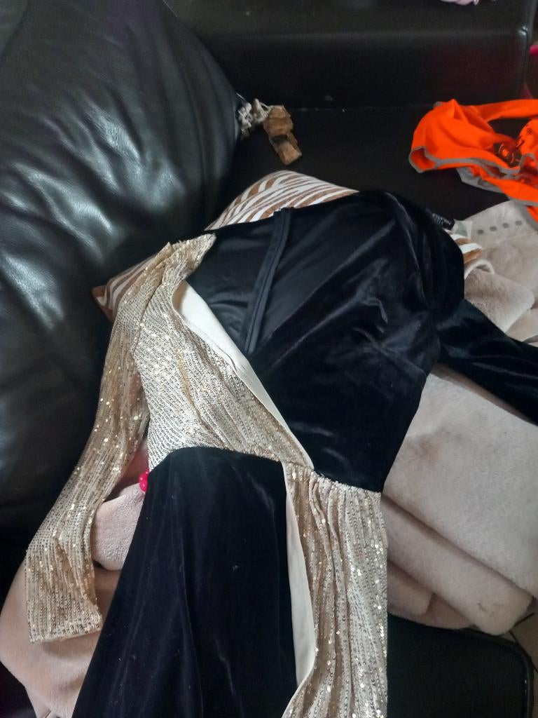 Robe de soirée, Robe de gala, Enlèvement ou Envoi, Noir, Taille 42/44 (L)