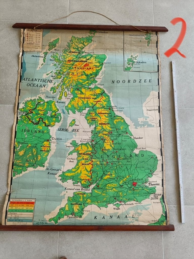 Vintage rolkaarten Wereld - Europa, Ophalen, Aardrijkskunde