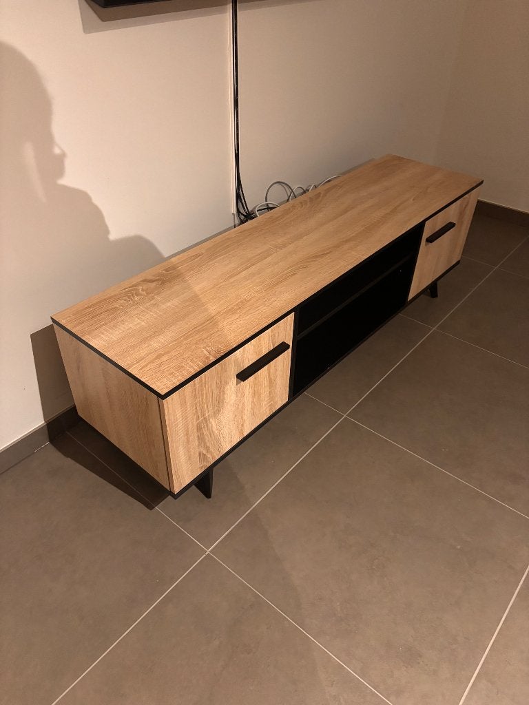 Meuble tv + table basse, Ophalen, Gebruikt, 100 tot 150 cm, Minder dan 100 cm