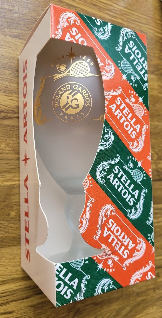 STELLA ARTOIS : ROLAND GARROS-glas - Parijs., Ophalen of Verzenden, Nieuw, Verpakking