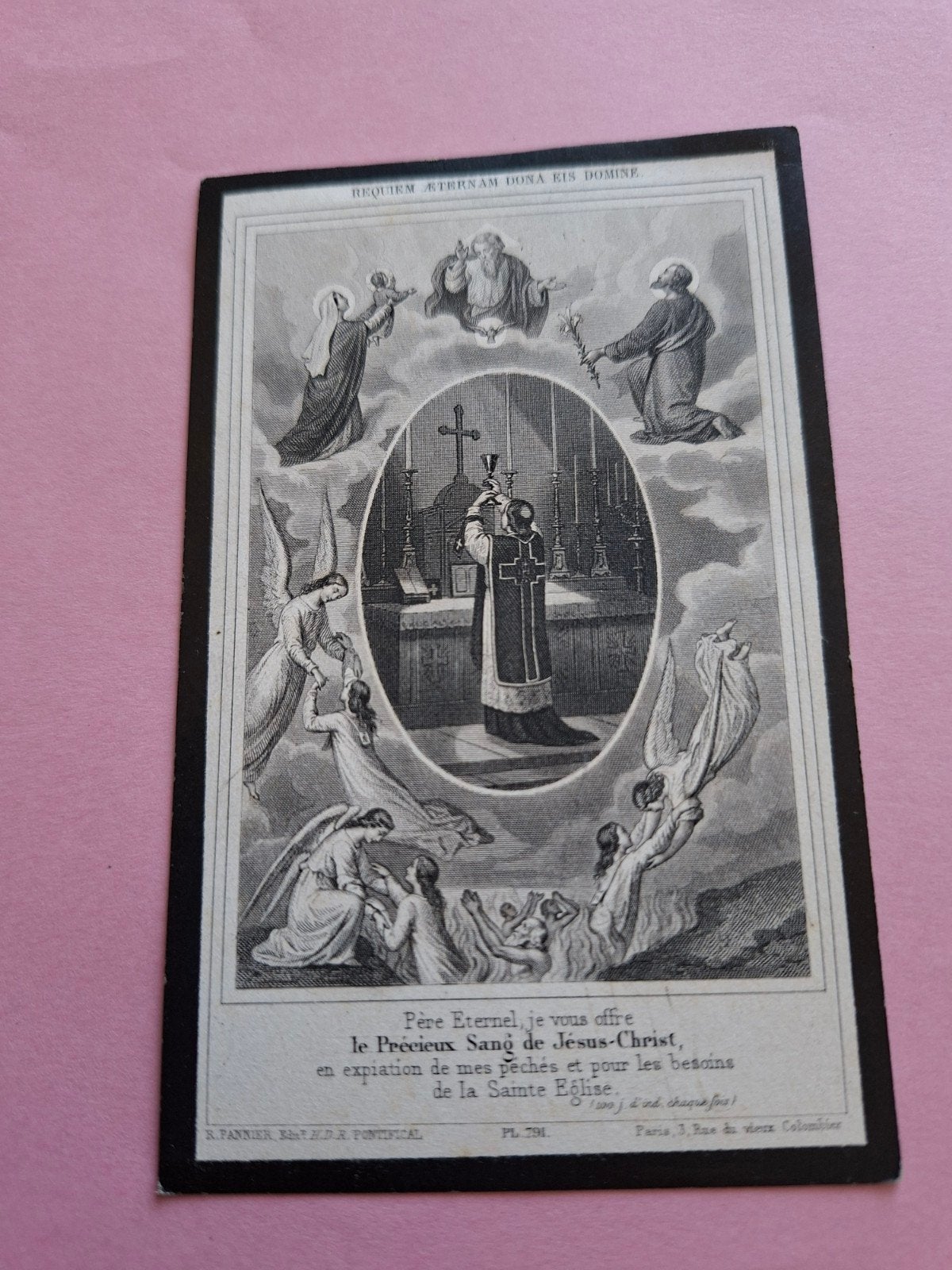 Carte de prière, Enlèvement ou Envoi, Image pieuse