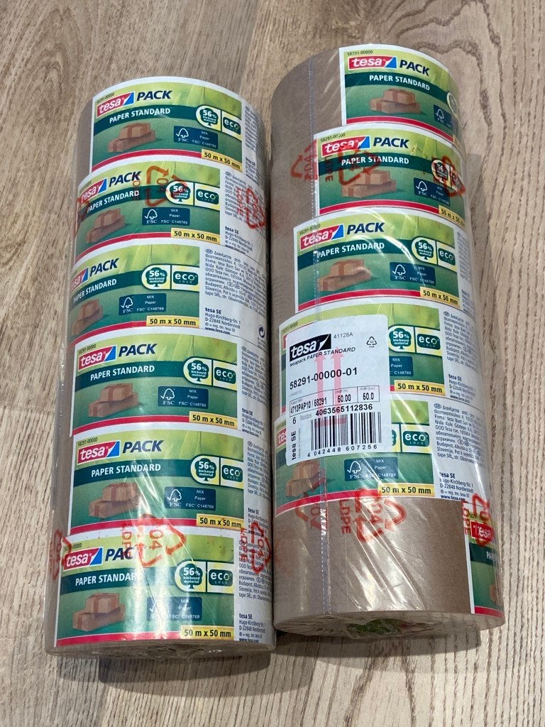12 rouleaux de ruban adhésif d'emballage TESA 50 mm x 50 m, Divers, Enlèvement ou Envoi